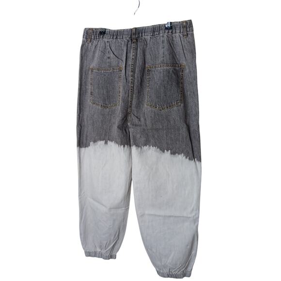 New POL Bleached Black Denim Jogger Pants M | High Waist Ombre Fade SZ M - Picture 16 of 16